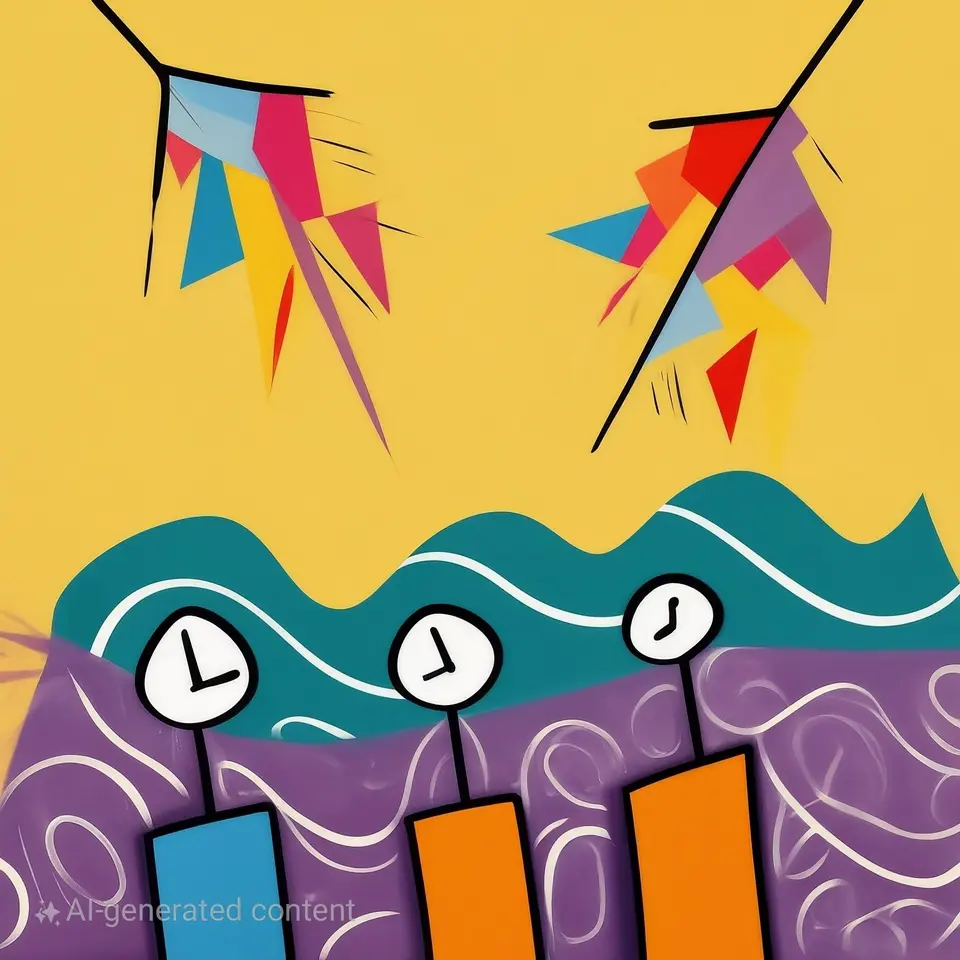 Abstract artwork inspired by timing stations and radio signals